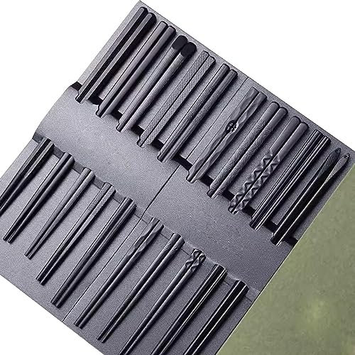 bacchette giapponesi chopsticks bacchette Bacchette usa e getta Bacchette riutilizzabili antiscivolo per uso domestico in lega da 24 cm(Color:10 Pairs,Size:)