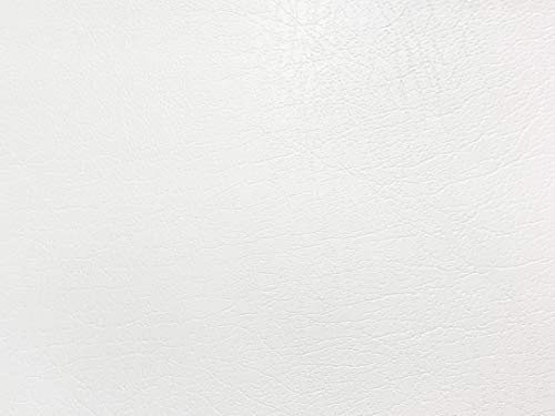 DecoMeister Vinilo Adhesivo para Muebles 45x50 cm - Papel Decorativo con Efecto Cutáneo para Cocina, Armarios y Mesa - Lámina Autoadhesiva Termoformable, Impermeable y Lavable - Cuero Blanco