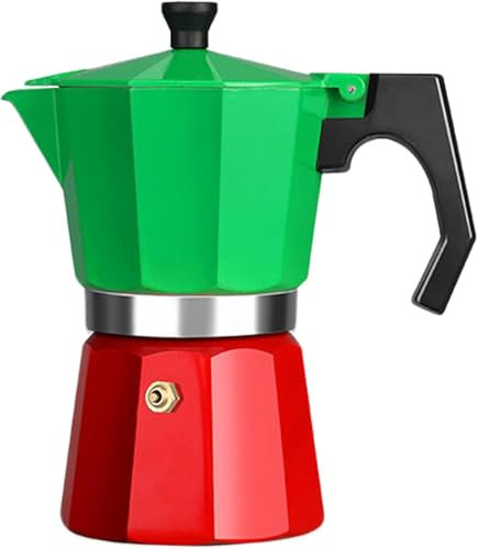 WY8 TOP MOKA Italian Traditional Tricolor Coffee Pot Maker 150ml 3cup Filter Stove Top Mocha Espresso Coffee Pot