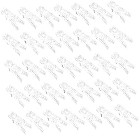 Uonlytech 100pièces Pinces Transparentes Plastique pour Guirlandes Lumineuses Et Photos Lot de Pincettes Décoratives Et Pratiques