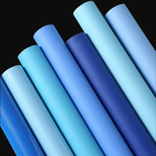 HCZION Klebefolie Selbstklebend Klebetapete Möbelfolie Küche Wasserdicht Folie Blau Kontakt Papier Schrubben Dekofolie Vinyl Abnehmbare Wandtapete (Color : E, Size : 122cm/48in)