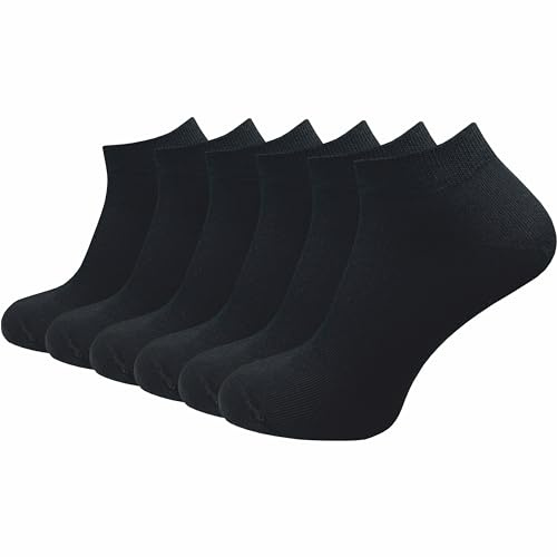GAWILO Calcetines para mujer hechos de 100% algodón puro (6 pares | 10 pares) | calcetines cortos sin costuras apretadas sobre los dedos de los pies, 35-38