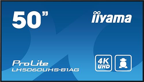 iiyama ProLite LH5060UHS-B1AG, 24/7, 125,7cm (49,5''), 4K, USB, RS232, Ethernet, WLAN, Android, Kit (RS232), schwarz TFT Monitor, 16:9, Bildschirmdiagonale: 125,7 cm (49,5''), Aufl?sung: 3840x2160 Pi