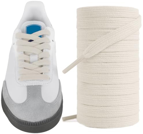 UamGlsob Lacci Piatti in Cotone per Adidas Samba OG ADV LT Sneaker | Larghezza 8mm Stringhe Sostitutive per Scarpe da Ginnastica e Sneaker Casual