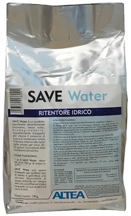 Tecnokit Save Water - Polimero Retentore Idrico Biodegradabile per Piante - Gel Acqua per Irrigazione Lenta - Sostituisce Palline Gel - Ideale per Vasi, Orto, Piante Ornamentali - 1 Kg