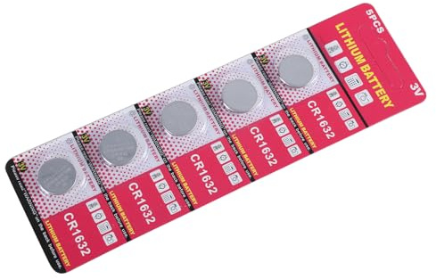 YAOGUI Lot de 5 piles bouton au lithium CR1632 3 V pour montre jouet horloge télécommande calculatrices