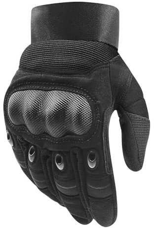 COTOP Motorradhandschuhe Herren, Robust Handschuhe Motorrad mit Protektoren, Sommer Leichte Handschuhe mit Touchscreen für Motocross, Moped, Mofa, Roller Vespa (L)