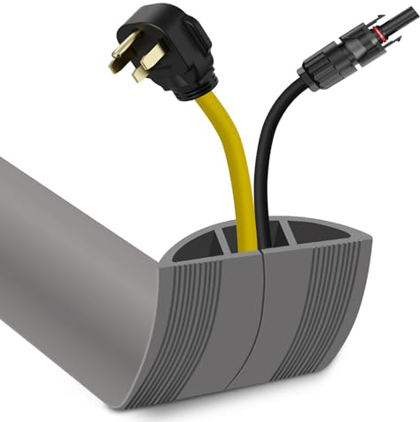 Floor Cable Cover 1 Meter Cable Covers for Wires Floor Protect Wires & Prevent Trip Hazards, Easy to Cut for Home, Office, School, Concerts, Cavity 15mm (W) x 8mm (H)
