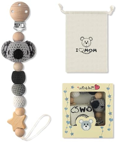 Handgemachte Koala Design Schnullerkette Cup Catcher BPA-frei Sicherheitsgurt für Verstellbarer Kinderwagenkette zum Aufhängen von Trinkbecher Halteriemen für Kinderwagen Silikon
