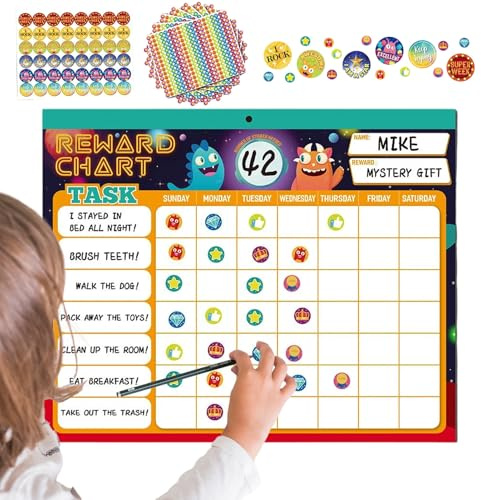 Tabla Magnética De Tareas Para | Tabla De Comportamiento Magnético Reutilizable | Herramienta De Gestión Con Pegatinas Para El Hogar Escuela | Organización Kindergarten Heladera