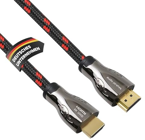 audio pirates – Performance Plus Collection – Cable HDMI 2.1 | 48 Gbit/s Ultra High Speed HDMI Cable | 10/8 K @ 60Hz, 4K @ 240 Hz | eARC, HDR10+, Dolby Vision | (1 pack – 3 metros)