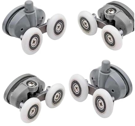 Puleggie di fissaggio per porte doccia, Confezione da 4 rulli for porte scorrevoli della doccia, diverse misure(27mm)