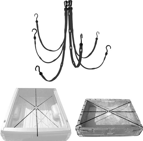 THE PERFECT BUNGEE Bihlerflex FW36-6BK 91,4 cm verstellbares Flex-Netz, 6 Arme, Cargo-Netz, schwarz