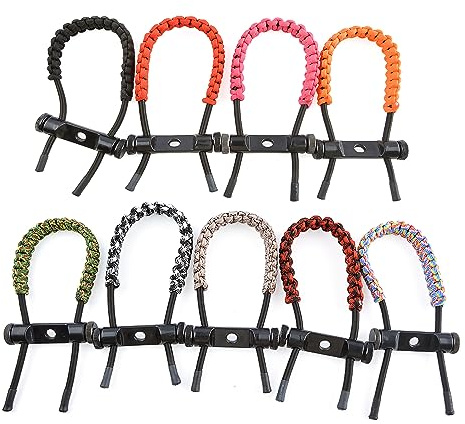 AMEYXGS Bogen Wrist Sling Strap Einstellbar Umsponnenes Schnur Handgelenk Riemen Seil Bogenschießen Bogen zum Recurve Bogen und Compoundbogen (Schwarz)