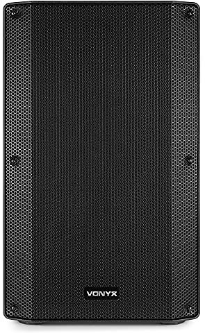 VONYX VSA12 12-Inch Active PA Speaker, 800W Bi-Amplified Portable Powered Speaker System with Guitar, Line & Mic Inputs, Stage Monitor Design, Lightweight ABS Build for DJs, Bands & Venues