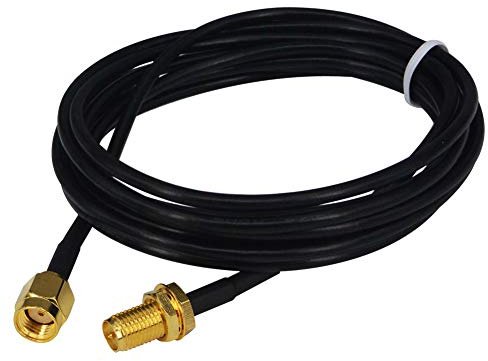BOOBRIE 2M RP-SMA Macho a Hembra RP-SMA De Baja Pérdida RG174 Antena WiFi Antena Cable Coaxial Antena FPV Codino para Antena WiFi 4G Wireless Mini PCI Adaptador WiFi Router Gateway