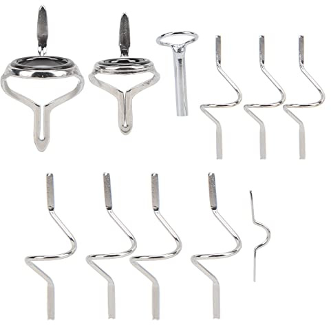 Set di Guide per Canne da Mosca, Guida per la Pesca a Mosca Strumento per la Riparazione Dell'angolazione in Acciaio Inossidabile Forte Anello a Doppia Fibbia Accessori per la Pesca di Diverse Dimensi