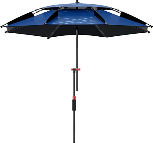 LIGUOYI Sonnen Terrassenschirm 200cm/220cm/240cm Sonnenschirm Für Strand Kippbar Angelschirm UV-Schutz Sturmfest Höhenverstellbar Tragbar Umbrella Für Strand Terrasse Garten Outdoor Angeln