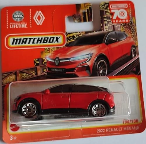 Matchbox Renault Mégane 100/100 Série 2023 Rouge Maquette Voiture Echelle 1/64 Enfant Mixte 36+ 11x11x4cm 1 Pièce