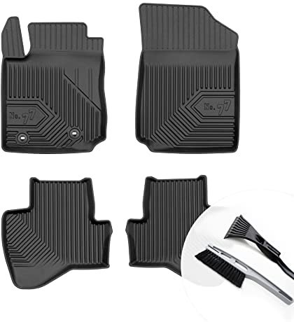 moto-MOLTICO Gummimatten Auto, 4-teiliges Set, Allwetter Gummi Fußmatten mit Rand, Antirutsch & Wasserfest Autoteppiche - passend für Toyota Aygo II 2014-2021