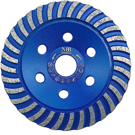 NBB Diamant-Topfschleifscheibe Diamant-Cup-Schleifscheibe Turboschleifen hocheffizientes langlebiges Schleifmesser Trocken- oder Nassschleifen auf Granit Keramik Fliesen Stein Beton Zement (1,125mm)