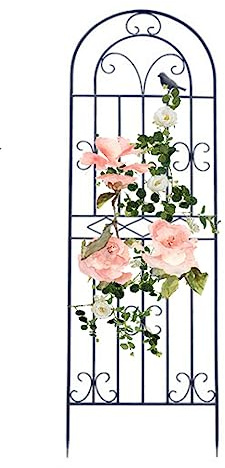 1 Paquet De Grande Taille Treillis Mural Antirouille Robuste Pour Plantes Grimpantes Treillis Métallique Extérieur Pour Plantes En Pot Treillis De Soutien Pour Roses Légumes Noir(Color:Black,Size:220c
