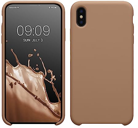 kwmobile Handyhülle für Apple iPhone XS Max Hülle - Case Silikon - Kabelloses Laden - Schutzhülle Cover in Cappuccino