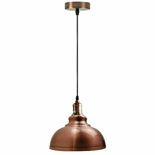 LEDSone Schwarze lange Käfig-Pendelleuchten, Hängelampen, Metall-Pendelleuchte, Industrielle Lampen, Bauernhaus-Pendelleuchte, Industrielle Leuchte(Kupfer)