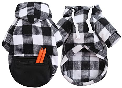 Generisch Hundepullover 35 cm – Herbst-Winter-Warmer Fleece-Pullover, Welpenkleidung für Hunde, Jungen, Yorkies, Chihuahua – Haustier, Katze, Sweatshirt, blanko Farbe Hundepulli Strick (I, XXXXXL)