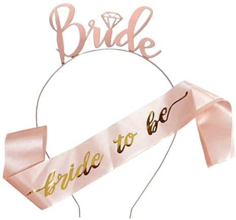 Bride to Be Fascia e Diadema, Articoli per Feste, Decorazioni Nuziali in Oro Rosa per Addio Al Nubilato, Addii Al Nubilato e Matrimoni