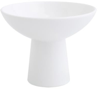 SOCUY Corbeille Fruit Porte Fruit Panier Fruit Bol À Fruits en Céramique Bol À Fruits Blanc pour Comptoir De Cuisine, Bol sur Pied Blanc pour Bol À Fruits Décoratif Coupe a Fruit