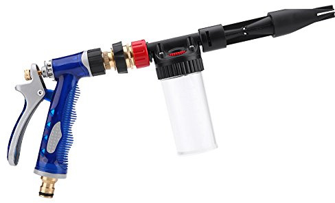 Autowasch Schaumpistole, Hochdruckreiniger Sprühgerät mit 100 ml Seifen Shampoo Spender, Schaumschlauch, Gartensprühgerät für die Autowäsche, Rasenpflanzenbewässerung