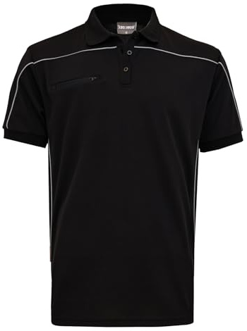 WORK IDEA Polo-shirt de travail homme à manches courtes - 100 % polyester avec couleurs contrastées