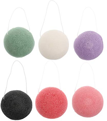 Ipetboom 6stücke Teiliges Wiederverwendbarer Gesichtsreinigungsschwämme Aus Natürlichem Material Sanftes Peeling Für Empfindliche Haut Mischfarben