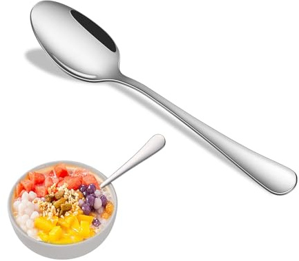 16-Pieces Teaspoons Sets,6.7 Inch Stainless Steel Small Tea Spoon Set,Dessert Spoons For Kitchen,Dishwasher Safe Metal Silverware Spoons For Hotel Restaurant