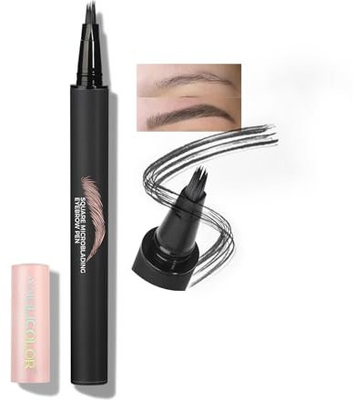 Anglicolor Penna per sopracciglia per microblading, penna naturale per sopracciglia, facile da colorare, di lunga durata, ad asciugatura rapida, per modellare e riempire il trucco delle sopracciglia