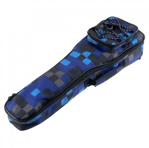 LPACXBYD Gitarrenrucksack 21 Zoll Bunte Ukulelentasche 10 mm weiche Baumwolltasche Gig Ukelele Mini-Gitarrenrucksack 2 Farben Optionale Gitarrentaschen für Konzertgitarren(Blue)