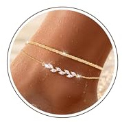 Chihayafuji Bracelet de Cheville Pour Femme Argent Sterling 925 Or Chaine de Cheville Bracelet Cheville Réglable Imperméable en Zircon Bijoux Cheville Femme
