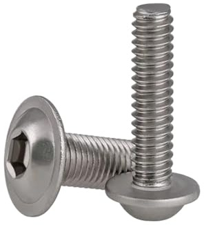 FULIMEI Tornillos de cabeza semicircular acero inoxidable 304 M3 M4 M5 M6 M8 M10 con hexagonal y almohadilla(M4X12 100pcs)