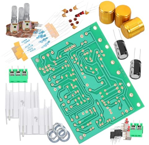 TOGEVAL Kit Amplificatore Audio Stereo DIY con Scheda Amplificatore Dual Channel per Progetti Te Affidabile e Facile da Montare con Manopola Dorata Elegante