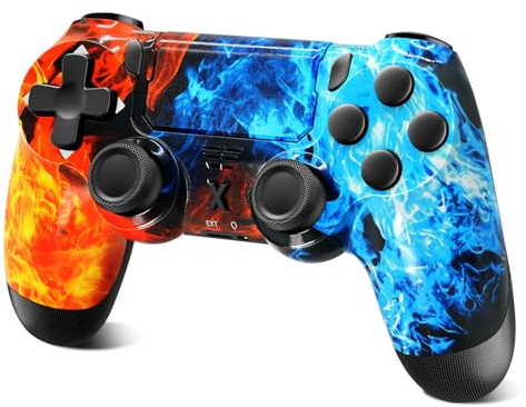 Renifan Wireless Controller for PS-4, Controller Wireless for PS-4/Pro/Slim/PC, Bluetooth Gamepad Joystick with Touch Panel 3.5mm Audio Jack Six-Axis