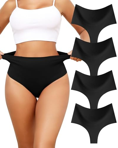 Levao String Gainante Ventre Plat Femme Culotte Gainant Gaine Sculptante | Taille Haute Tanga, sans Couture, Amincissante Invisible Shaper, Shapewear Thong, Doux Confortable Respirant