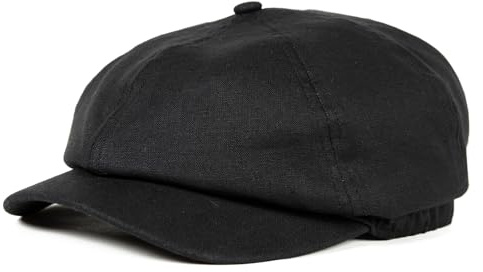 TOP-EX Elastische Herren 8-Panel Schiebermütze mit Leinen | Leinen-Baumwoll-Mix, elastischer Sitz, leicht und atmungsaktiv, klassische 8-Panel-Form, für Alltag Reisen Golf und Sommer