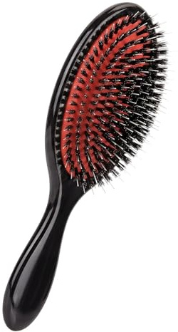 Waelthkey Spazzola per capelli con setole di cinghiale con cuscino e setole a doppio strato per capelli lisci Spazzola con setole morbide Spazzola per estensione dei capelli per tutti i tipi di