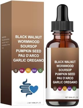 Ajenjo de nuez negra, extracto líquido con semilla de calabaza, clavo y orégano, digestión y energía, 60 ml,1pcs