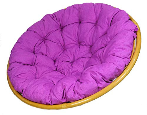Rattani - Polster, Kissen, Auflage, Ersatzpolster für Rattan Papasansessel, Stoff Uni Living 246 D 120 cm, Made in EU