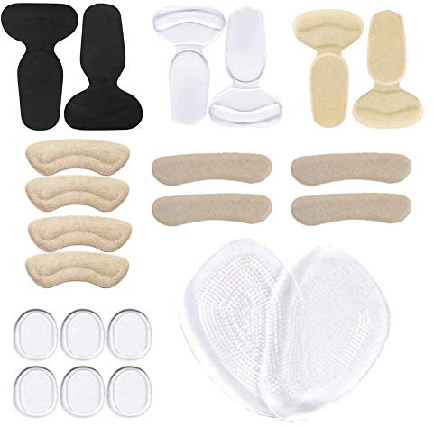 SIISMI 22 pezzi Pastiglie con tacco alto, Impugnature per talloni Inserti per fodere, Cuscino per scarpe antiscivolo, Tacco aderente per le donne