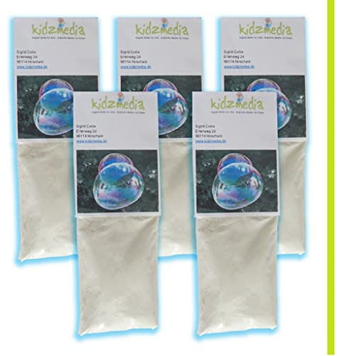 Kidzmedia - (179,50€/1000g 25L Riesenseifenblasen Pulver für 5x5 L Seifenblasenlösung Seifenblasen Flüssigkeit