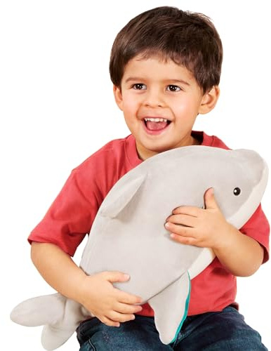 B. toys - Knuddelige Squishies - Plüsch-Hai - Plüschtier - Weicher & knuddeliger Grauer Hai - Waschbares Spielzeug für Baby, Kleinkind, Kinder - 0 Monate +