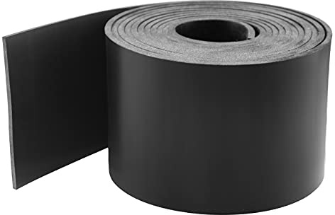 Feuille de caoutchouc néoprène, 80mm de large x 3 mm d'épaisseur x 3 m de long caoutchouc néoprène solides pour travaux manuels, tampons, protection des sols, anti-vibrations, antidérapant